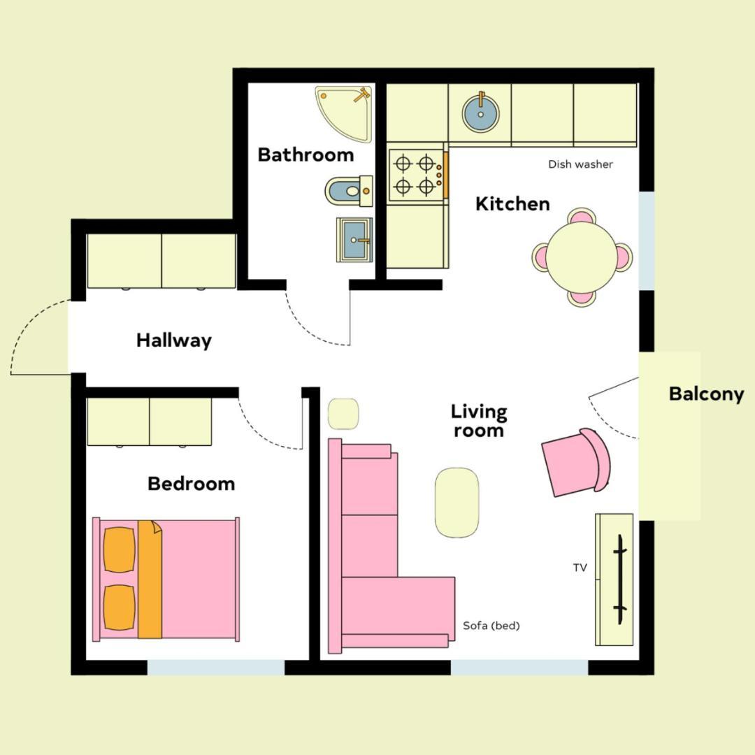 Candy-Colored Two-Room Condo With Sweet Views Helsínquia Quarto foto
